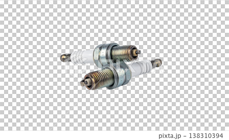 Spark plug on a white background. 138310394