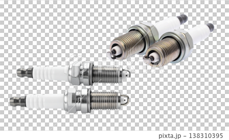 Spark plug on a white background. 138310395