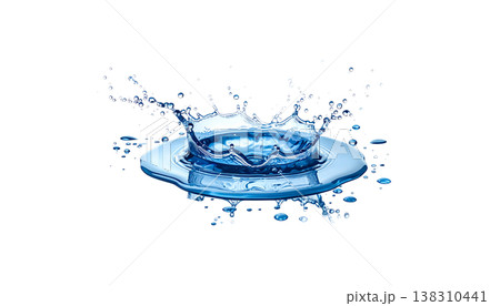 water splash in blue water water splash in blue water 138310441