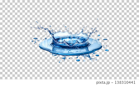 water splash in blue water water splash in blue water 138310441