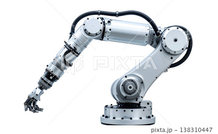 Robot arm on a white background. Robot arm on a white background. 138310447