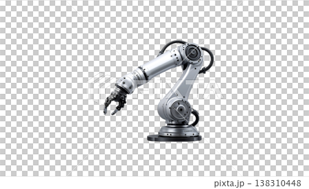 Robot arm on a white background. Robot arm on a white background. 138310448
