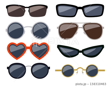 サングラスイラストセット 138310463
