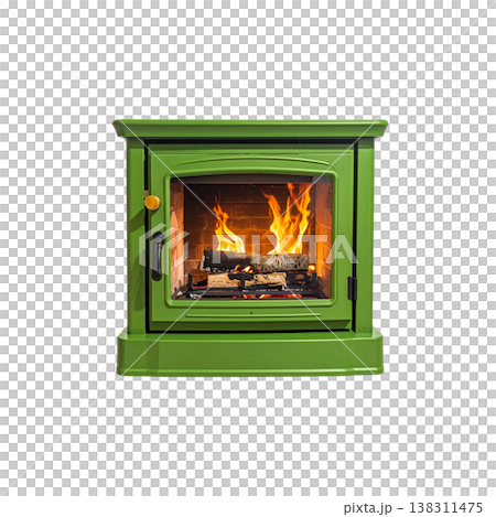 Fireplace on a white background Fireplace on a white background 138311475