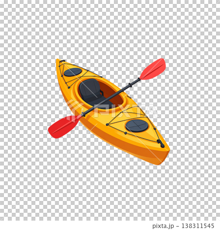A canoe is placed against a white background. 138311545