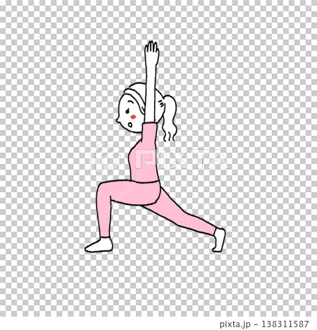 Illustration of a yoga woman 138311587