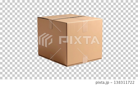 Open and closed brown cardboard boxes, and empty cardboard boxes for shipping or sorting, are displayed against a white background. Open and closed brown cardboard boxes, and empty cardboard boxes for shipping or sorting, are displayed against a white background. 138311722