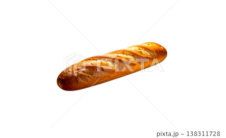 Freshly baked rye bread on a white background. 138311728