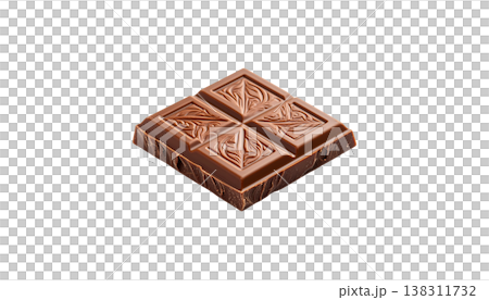 Deliciously broken pieces of rich milk chocolate are placed on a white background. Deliciously broken pieces of rich milk chocolate are placed on a white background. 138311732