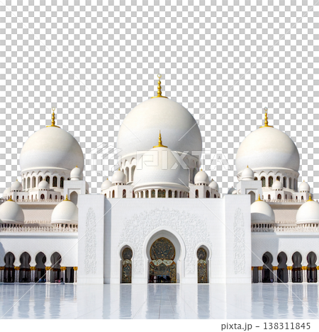 Sheikh Zayed Grand Mosque on a white background 138311845