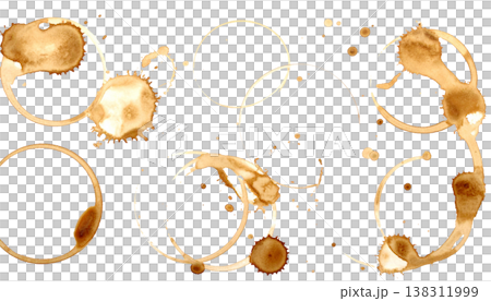 A wine glass stain on a white background. 138311999