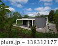 Modular modern minimalist low energy house with solar panels and hi efficiency heating and cooling in rural setting Modular modern minimalist low energy house with solar panels and hi efficiency heating and cooling in rural setting 138312177
