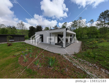 Modular modern minimalist home in a wooded setting with low energy and high efficiency design 138312183