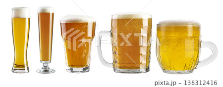 Collection of beer glasses Collection of beer glasses 138312416