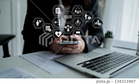 Employee benefits and financial incentive network concept Parse Employee benefits and financial incentive network concept Parse 138313907