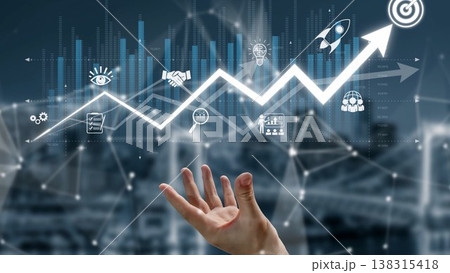 Business growth strategy and goal achievement plan Marrow 138315418