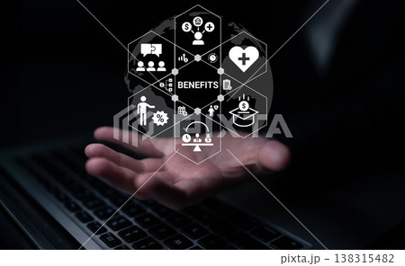 Employee benefits program and workplace productivity concept Parse Employee benefits program and workplace productivity concept Parse 138315482