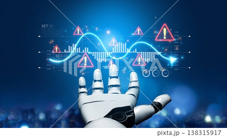Economic Caution and Risk Alert in Volatile Market with Financial Warning Muxer 138315917