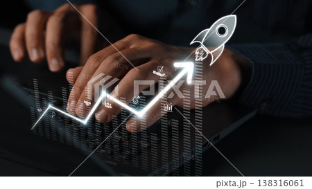 Business growth strategy with success roadmap and upward progress Marrow Business growth strategy with success roadmap and upward progress Marrow 138316061