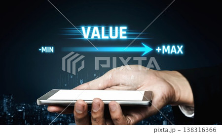 Value slider indicator with glowing bar showing minimum to maximum Marrow Value slider indicator with glowing bar showing minimum to maximum Marrow 138316366