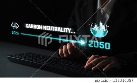 Carbon neutrality timeline from 2024 to 2050 goal Marrow 138316387