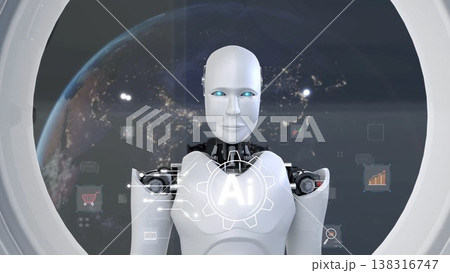 AI Brain Processing Data with Generative Artificial Intelligence Concept. Kernel 138316747