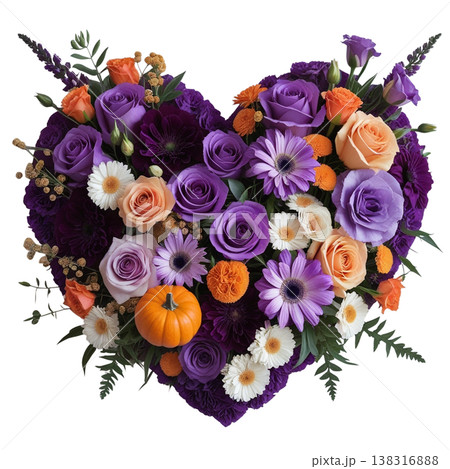ハートのハロウィンのアレンジメント ハートのハロウィンのアレンジメント 138316888