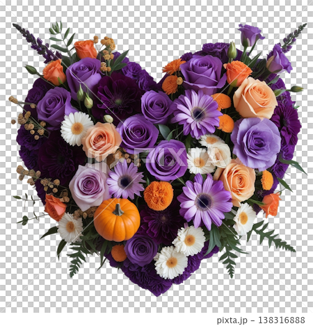 ハートのハロウィンのアレンジメント ハートのハロウィンのアレンジメント 138316888