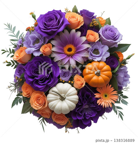 丸いハロウィンのアレンジメント 丸いハロウィンのアレンジメント 138316889
