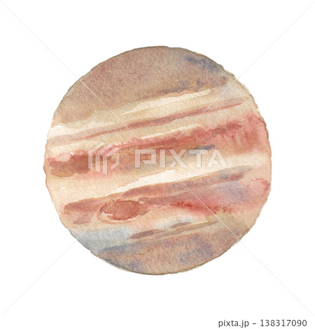 水彩で描いた木星のイラスト 138317090