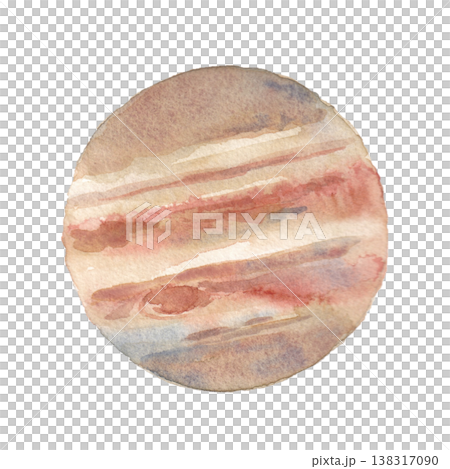 水彩で描いた木星のイラスト 138317090