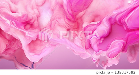 Pink fluid watercolor abstract background. AI Generated 138317392