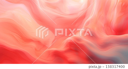 Red fluid watercolor abstract background. AI Generated 138317400