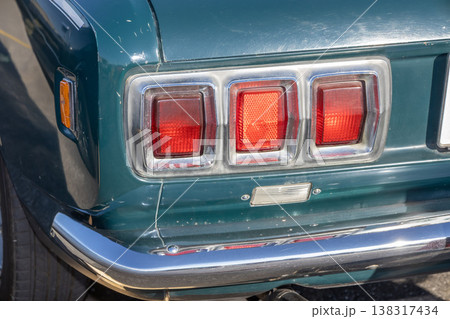 古い車のテールライト　Taillights of old cars, classic cars 138317434