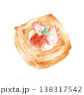 いちごデニッシュ　手描き　水彩風 138317542
