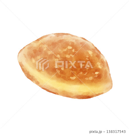 カレーパン　手描き　水彩風 138317543