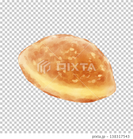 カレーパン　手描き　水彩風 138317543