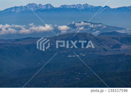 北八ヶ岳・中山展望台から見る槍・穂高連峰 北八ヶ岳・中山展望台から見る槍・穂高連峰 138317596