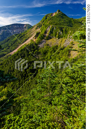 北八ヶ岳・中山峠付近から見る東天狗岳と硫黄岳 138317600