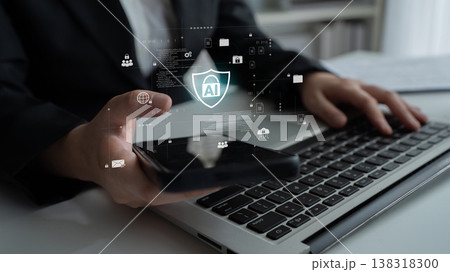 AI cybersecurity and data protection system concept Parse AI cybersecurity and data protection system concept Parse 138318300