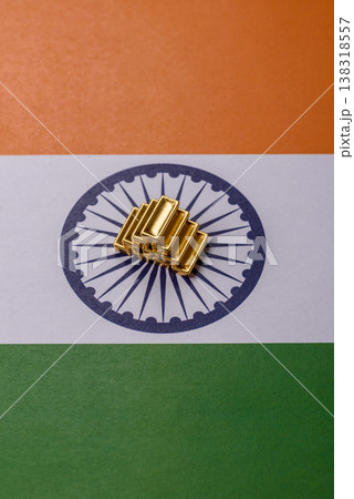 Gold bars or ingots as a tool for balance, financial investment, and savings. Gold bars 138318557
