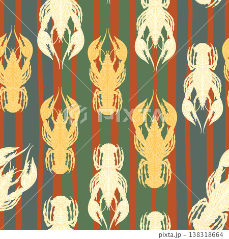 seamless pattern with dry branches of corn 138318664