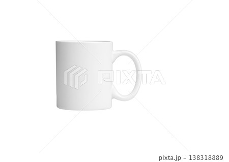 white cup for tea or coffee on isolated white background white cup for tea or coffee on isolated white background 138318889