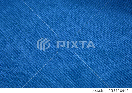 Textured corduroy furniture fabric in blue colors 138318945