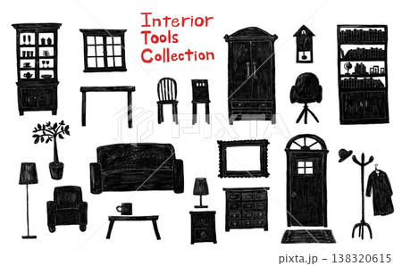 interior tools collection 138320615