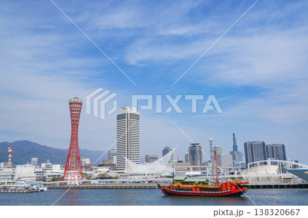 兵庫県、神戸ハーバーランドの風景/Kobe Harborland in Hyogo, Japan 138320667