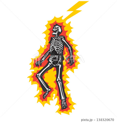 Electrocuted Skeleton 138320670