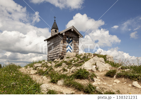 Chapel Freudenreich at Brecherspitze mountain, Bavaria, Germany in summertime Chapel Freudenreich at Brecherspitze mountain, Bavaria, Germany in summertime 138321231