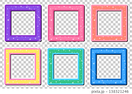 閃亮可愛的擦拭相框套裝 | 相框內側透明 138321246