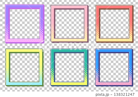 アメコミ風ワイプフレーム｜フレーム内部は透過 138321247